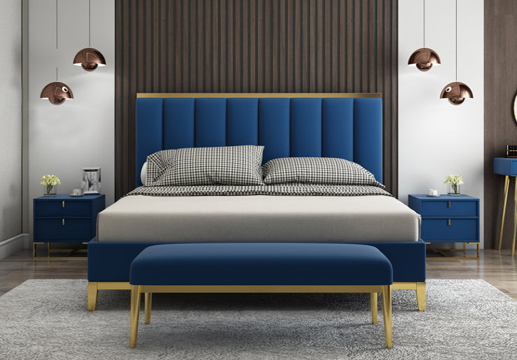 Italian style bed room furniture bedroom set luxury royal leather bed