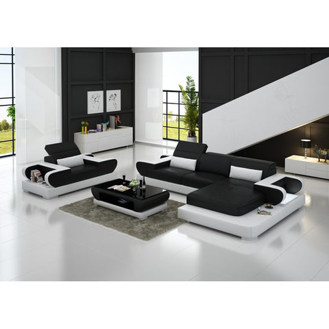 Italian genuine leather sofa modern living room furniture sectional sofa