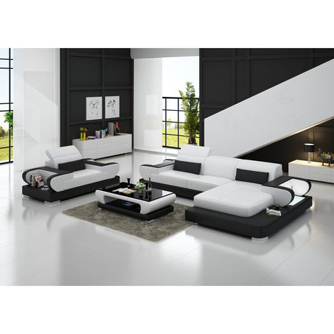Italian genuine leather sofa modern living room furniture sectional sofa