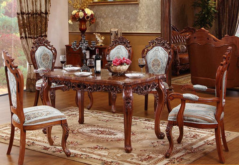 Elegant Dining Table, Marble Table, High Grade Solid Wood